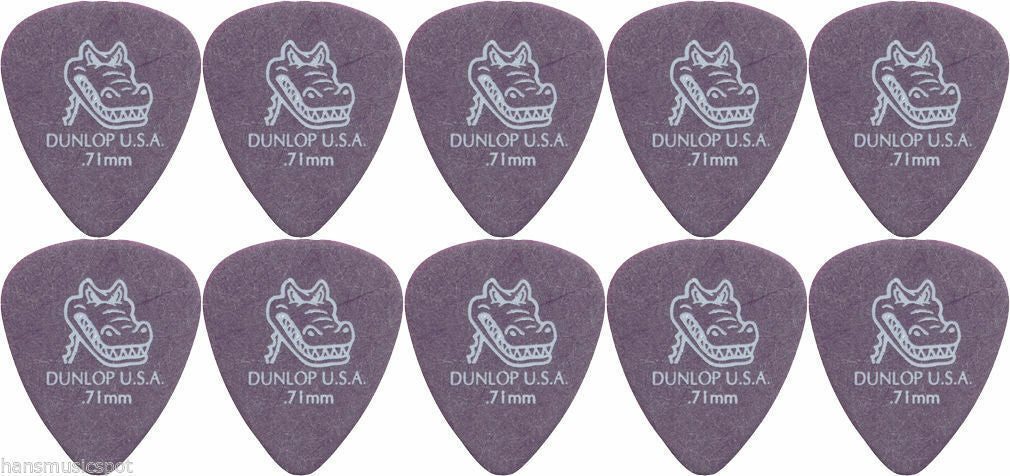 10 x Dunlop Gator 0.71mm Guitar Picks Free Shipping