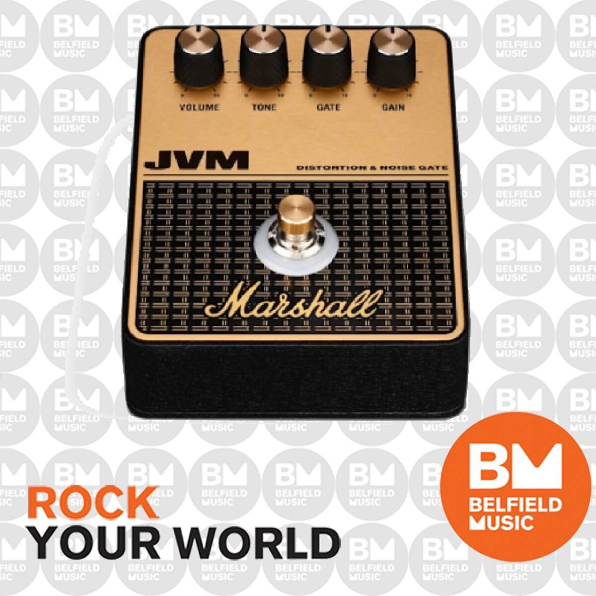 Marshall JVM Overdrive Guitar Effects Pedal with Noise Gate and Versatile Tone Options — view 3