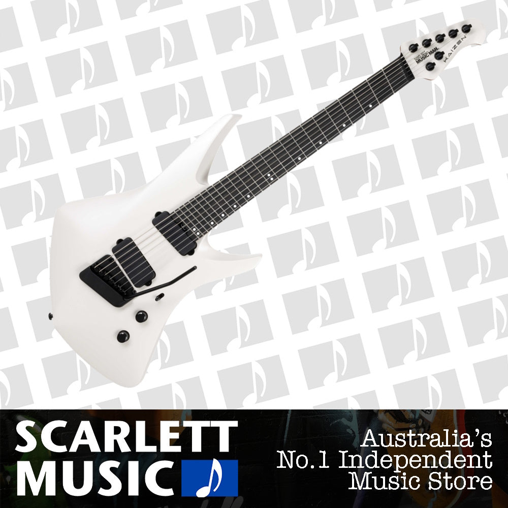 Ernie Ball Music Man Kaizen 7 Tosin Abasi Signature Electric Guitar Chalk White — view 2