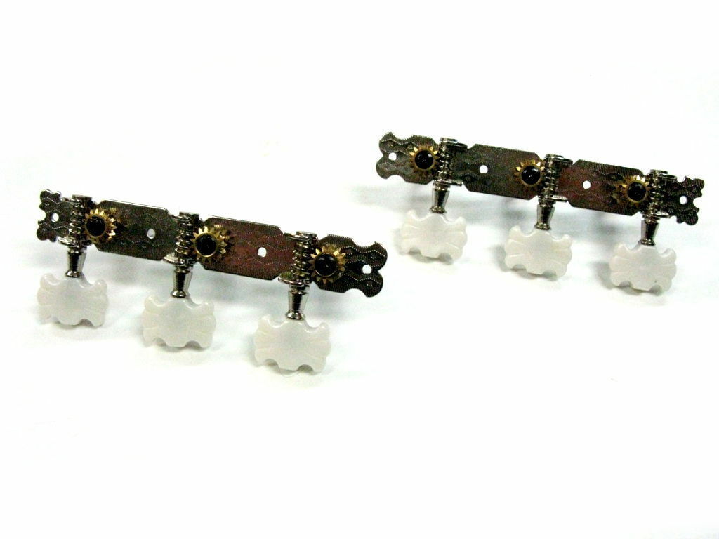 Dr. Parts Classical Machine Heads 3-A-Side Machine Heads Nickel Plated