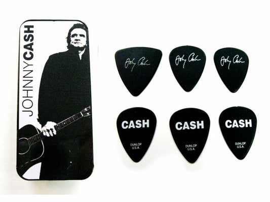 Johnny Cash Pick Tin Dunlop Poly Picks Johnny Cash Personal Pick Replica