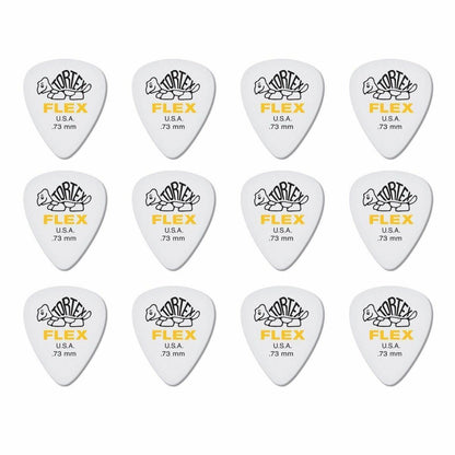 12 x Dunlop Tortex FLEX 0.73MM Gauge Guitar Picks 428R Plectrums