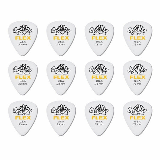 12 x Dunlop Tortex FLEX 0.73MM Gauge Guitar Picks 428R Plectrums