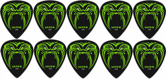 10 x Jim Dunlop JAMES HETFIELD Black Fang 0.73mm Ultex Guitar Picks Metallica