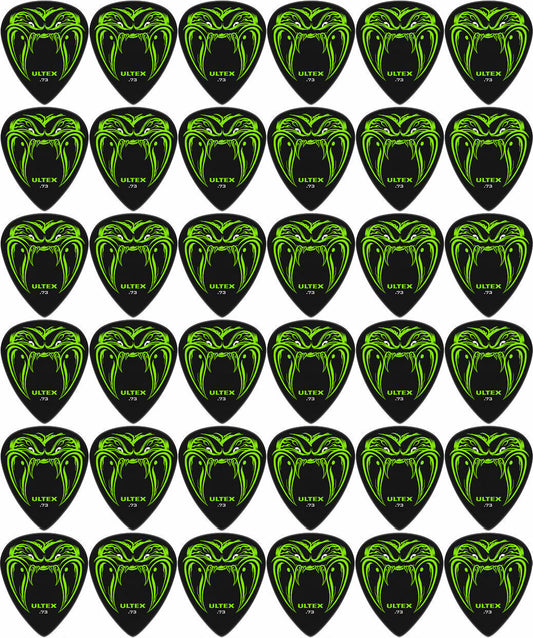 36 x Jim Dunlop JAMES HETFIELD Black Fang 0.73mm Ultex Guitar Picks Metallica