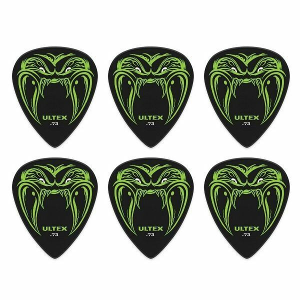 6 x Jim Dunlop JAMES HETFIELD Black Fang 0.73mm Ultex Guitar Picks Metallica