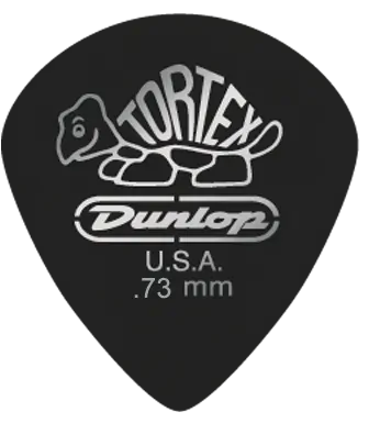 Jim Dunlop 0.73MM Tortex Black Gold Jazz Pick  (Single)