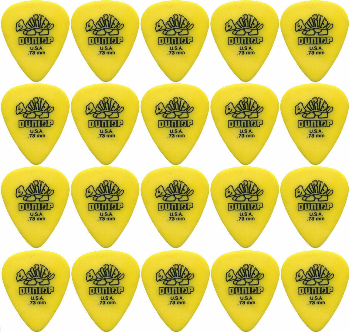 20 x Dunlop Tortex Standard 0.73mm Gauge Guitar Picks Free Post