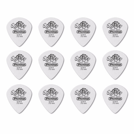 12 x Jim Dunlop Tortex Jazz 3 White 0.73mm Guitar Picks III 478R