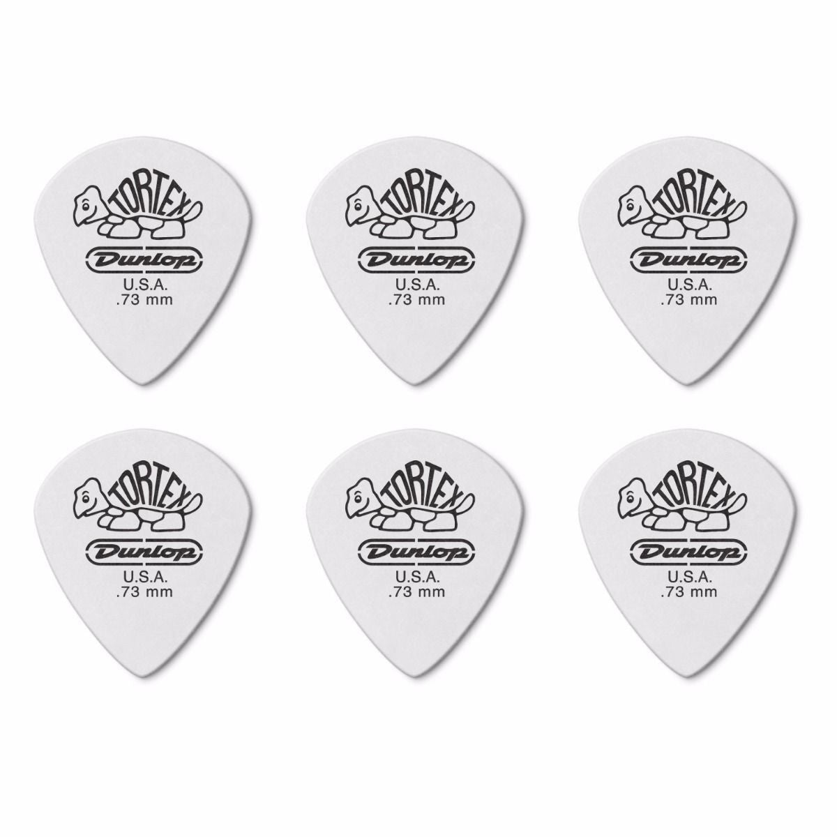 6 x Jim Dunlop Tortex Jazz 3 White 0.73mm Guitar Picks III 478R