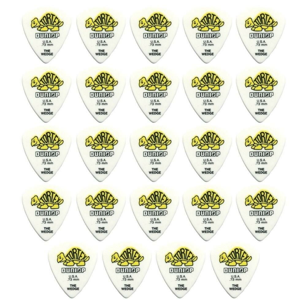 24 x Jim Dunlop Tortex Wedge 0.73mm Guitar Picks 424R USA Bulk Pack