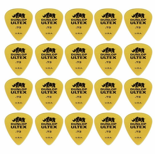 20 x Dunlop Ultex Standard .73MM Gauge Guitar Picks 421R Plectrums