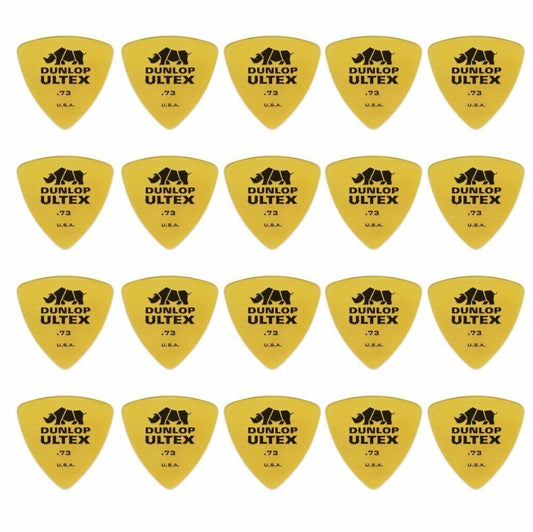 20 x Jim Dunlop Ultex Triangle 0.73MM Gauge Guitar Picks Plectrums, Bass