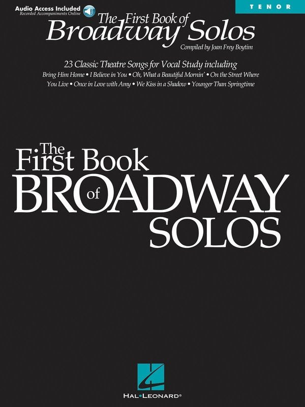 First Book of Broadway Solos — Tenor, Book/Online Audio (Hal Leonard)