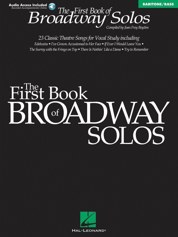 First Book of Broadway Solos — Baritone/Bass, Book/Online Audio (Hal Leonard)