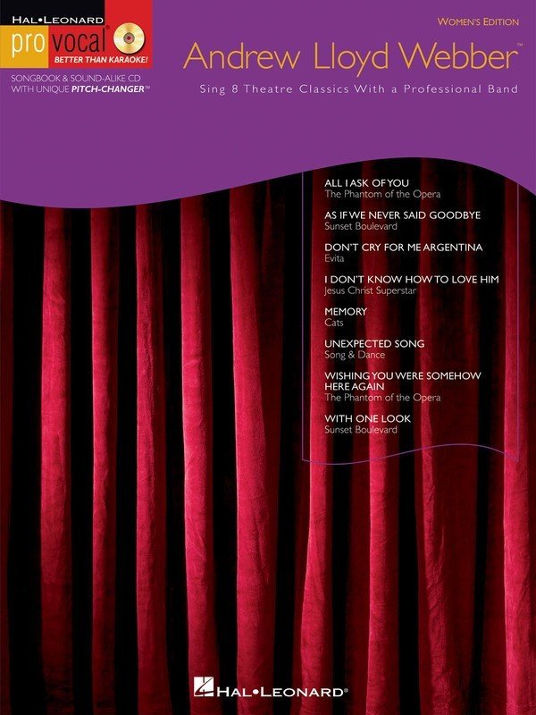 Andrew Lloyd Webber — Pro Vocal Women's Vol. 10, Book/CD (Hal Leonard, Pro Vocal)