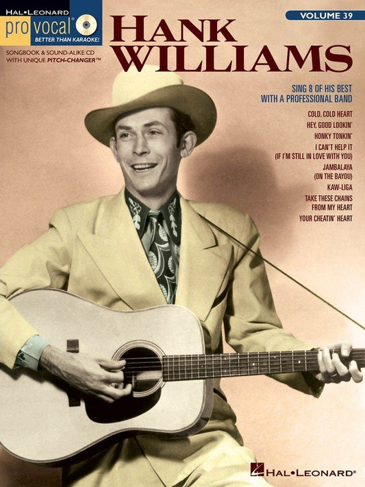 Hank Williams — Pro Vocal Men's Vol. 39, Book/CD (Hal Leonard, Pro Vocal)