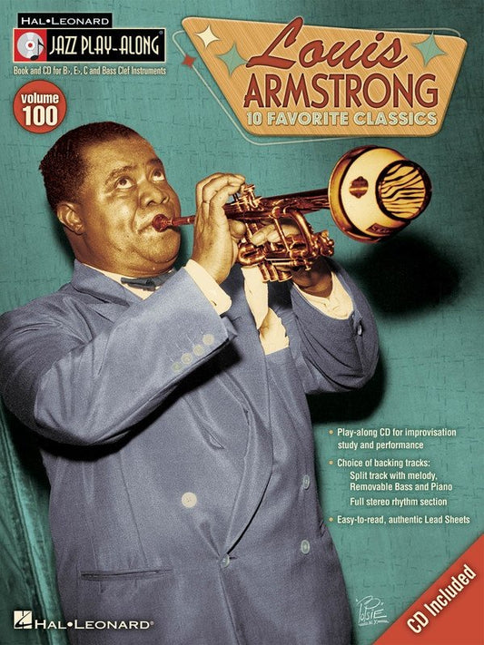 Louis Armstrong — Jazz Play-Along Vol. 100, Book/CD (Hal Leonard)