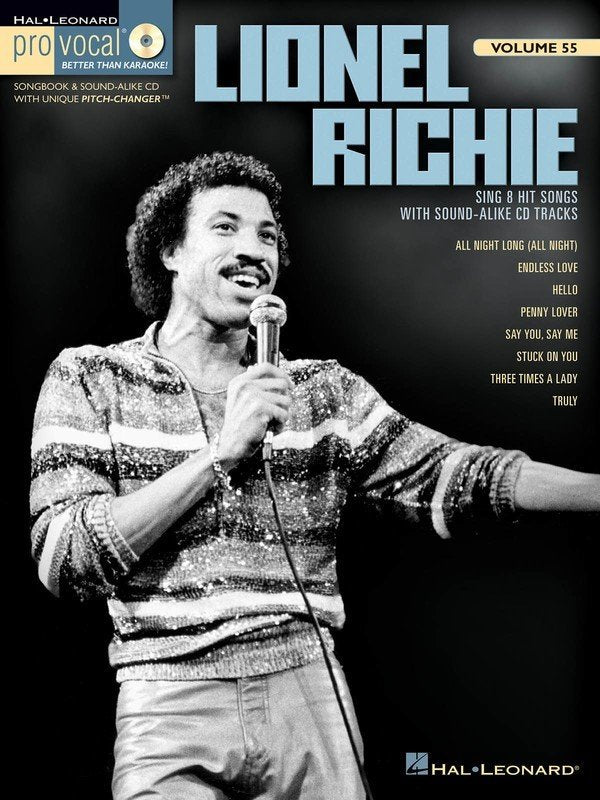 Lionel Richie — Pro Vocal Vol. 55, Book/CD (Hal Leonard, Pro Vocal)