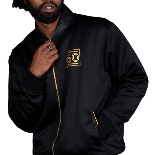 Marshall 60th Anniversary Satin Bomber Jacket XL with Leather Collar