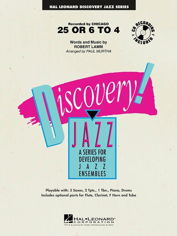 25 or 6 to 4 — Discovery Jazz Grade 1.5, Score & Parts (Hal Leonard)
