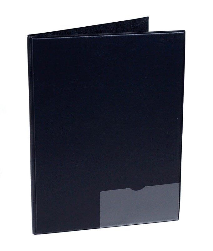 Black Band Folder 10x14 with Pencil Pocket & Window