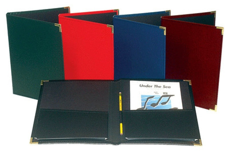 Choral Folder 9 x 12 Exp Pkts Pencil Loop Black