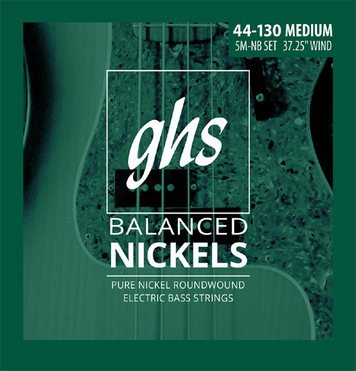GHS 5M-NB Bass Balanced Nickel 5 Str Medium 44-130