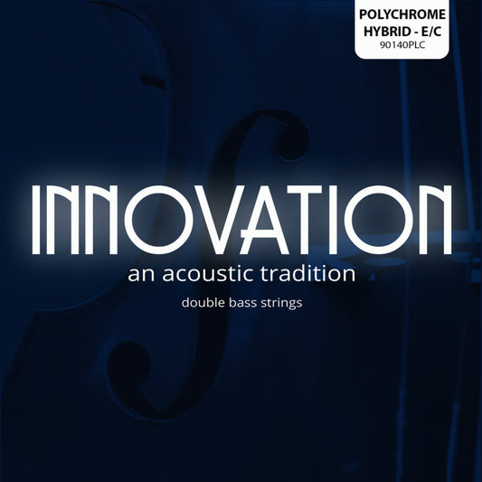 Innovation Double Bass String Set 90140PLC EC Ext P/Chrome Medium Tension Flatwound Braided Core