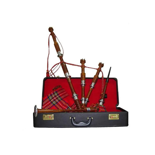 Rosewood Bagpipes Set with Aluminium Mounts in Hard Case