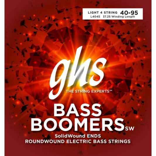 GHS L4045 Bass Boomers Nickel-Plated Steel Strings 40-95 Light 6-Pack