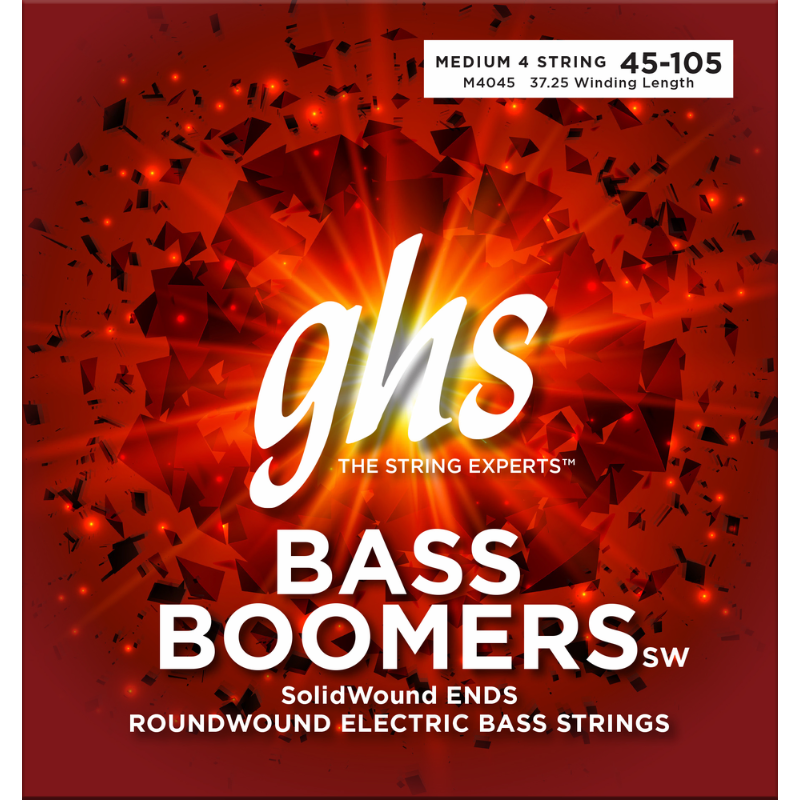 GHS M4045 Bass Boomers 45-105 Strings 6 Pack