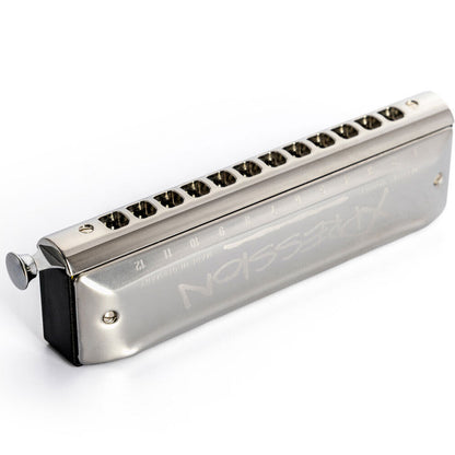 Hohner Chromonica Xpression Chromatic Harmonica Key of C, 12 Holes, 3 Octaves, Brass Reeds, Stainless Steel Mouthpiece, Made in Germany — view 2
