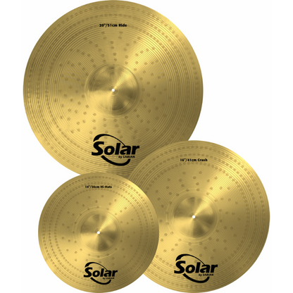 Solar by Sabian SOL5003 Performance Cymbal Set 14", 16", 20" - Nano-Plated Stainless Steel — view 2