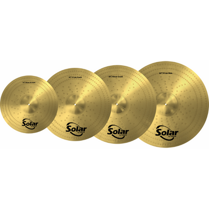 Solar by Sabian SOL5003G Performance Set Plus 14, 16, 18, 20 - Nano-Plated Stainless Steel Drums