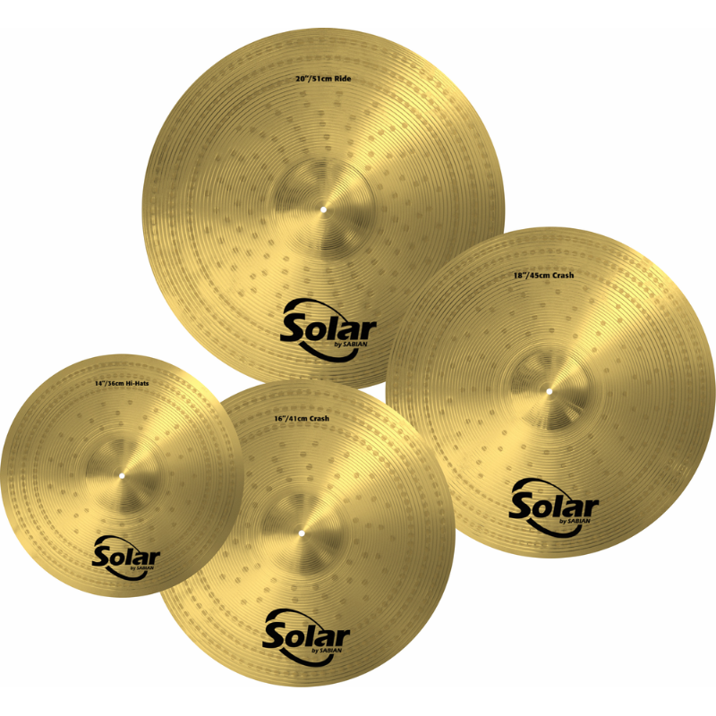 Solar by Sabian SOL5003G Performance Set Plus 14, 16, 18, 20 - Nano-Plated Stainless Steel Drums — view 2