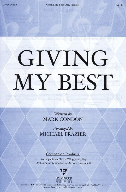 Giving My Best SATB