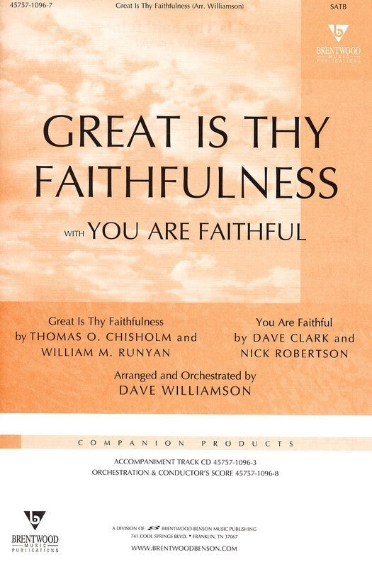 Great Faithfulness/You Faithful SATB