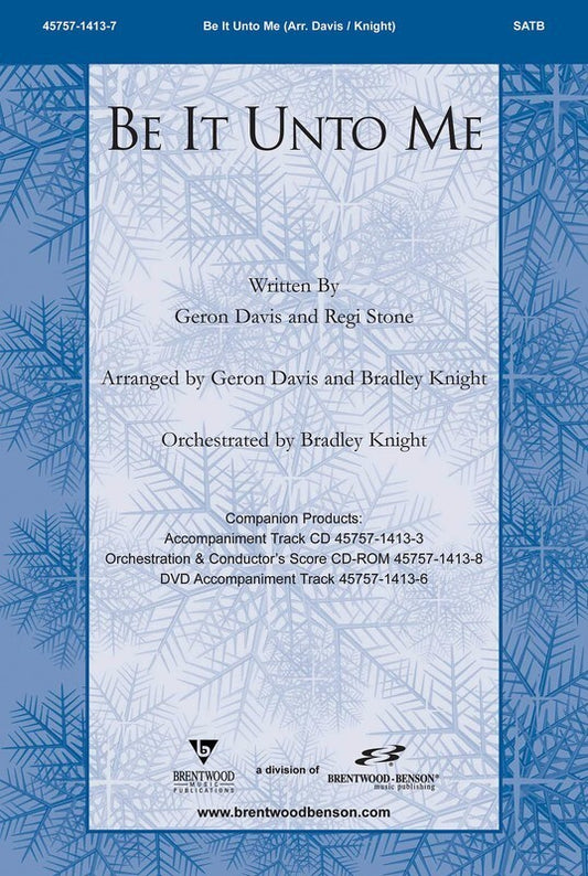 Be It Unto Me SATB