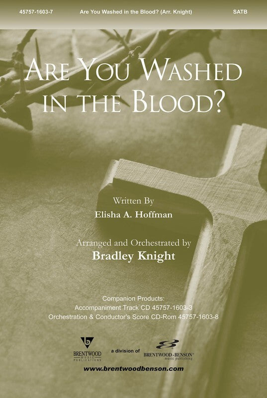 Are You Washed In  Blood SATB