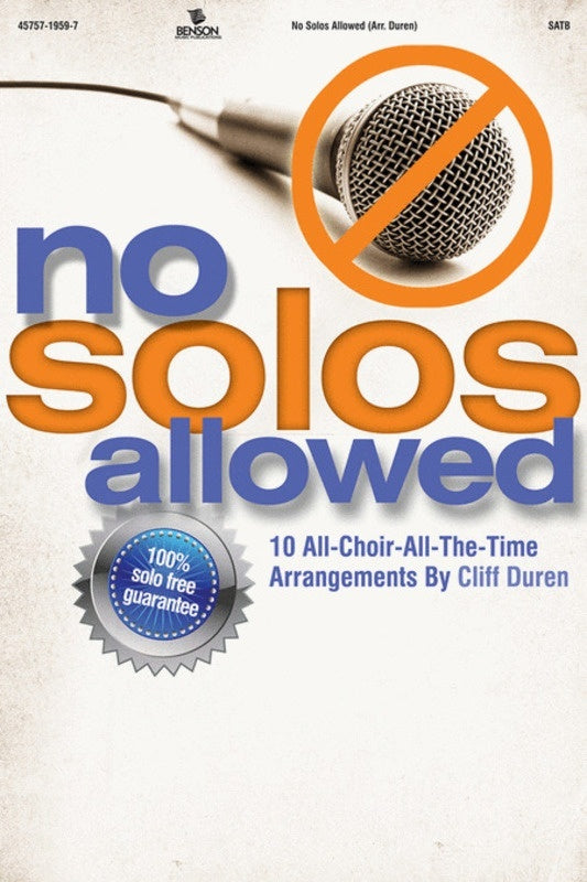 No Solos Allowed Book SATB