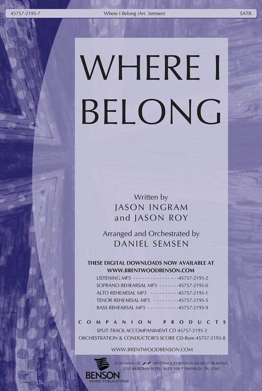Where I Belong SATB