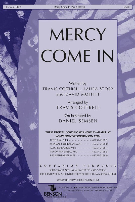 Mercy Come In SATB