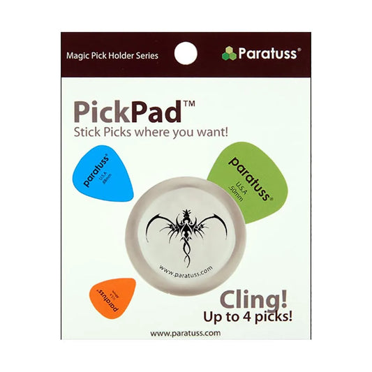 PickPad Pick Holder Dragon - Holds 4 Picks, 30mm Diameter, Heavy Duty, Detachable, Ideal for Polyurethane or Shellac Finishes