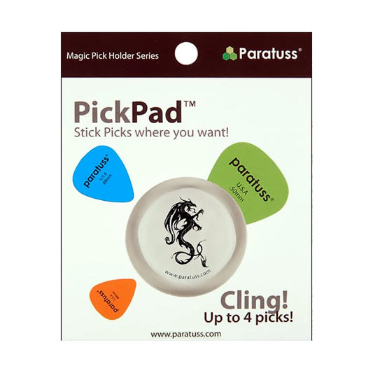 PickPad Pick Holder Dragon 3 - Holds 4 Picks, 30mm Diameter, Heavy Duty, Detachable, Easy to Clean, Ideal for Polyurethane or Shellac Finishes