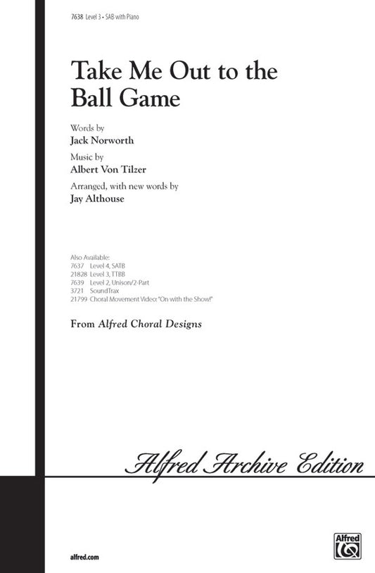 Take Me Out to the Ball Game SAB Choral Sheet Music