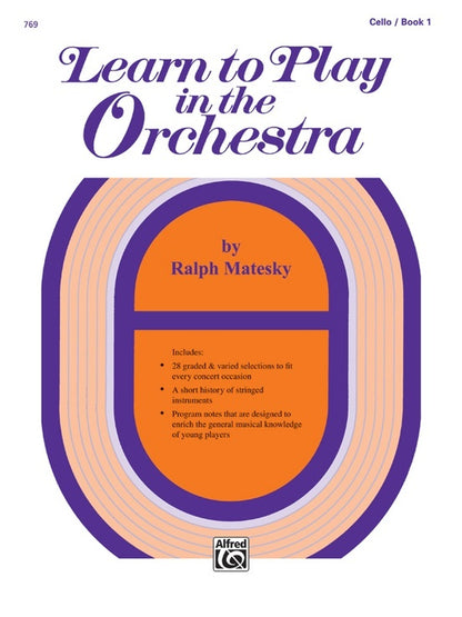 Learn To Play In The Orchestra Book 1 Vc