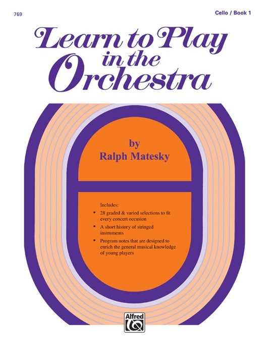 Learn To Play In The Orchestra Book 1 Vc