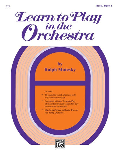 Learn To Play In The Orchestra Book 1 Double Bass