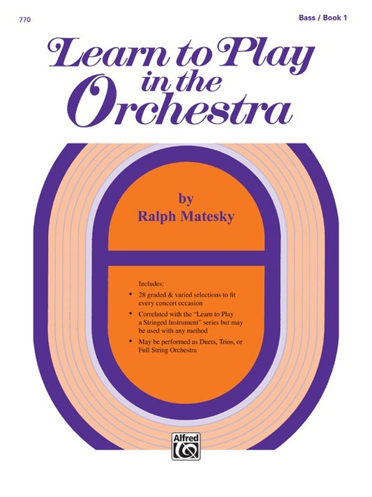 Learn To Play In The Orchestra Book 1 Double Bass